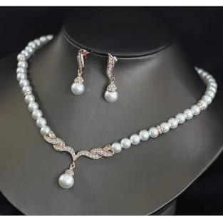 Shining Diva Stylish Design Fancy Pearl Necklace (3 pcs)